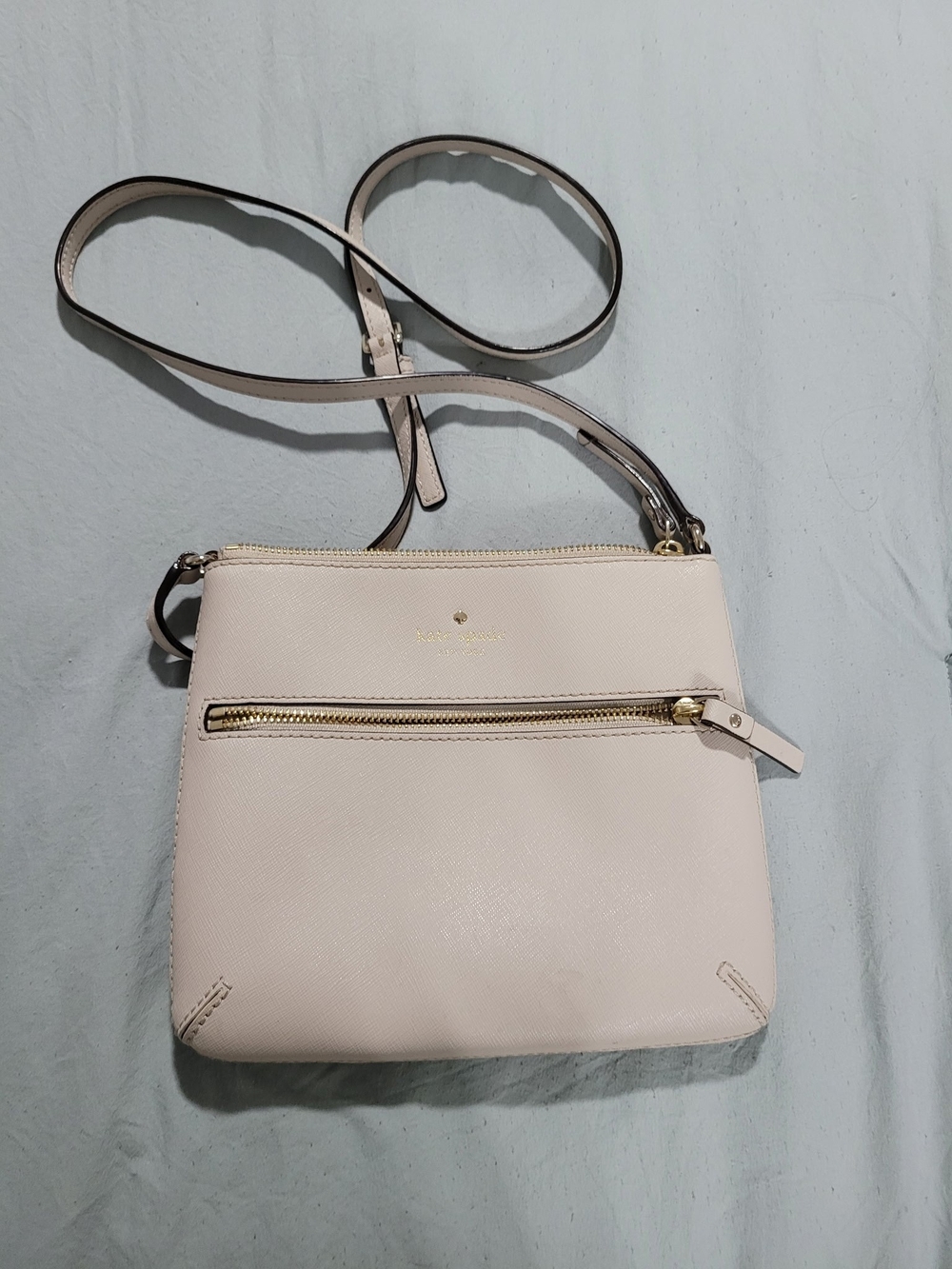 Kate Spade Laurel Way Rima Crossbody Bag Chalk Pink Saffiano Leather